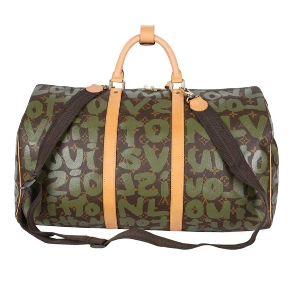 LOUIS VUITTON
STEPHEN SPROUSE GREEN MONOGRAM
GRAFFITI KEEPALL 50 with Strap - Picture 2 of 9